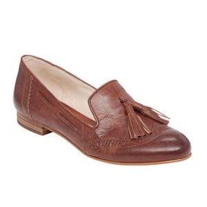 Vince Camuto Chayton Brown Leather Tassel Wingtip Loafer